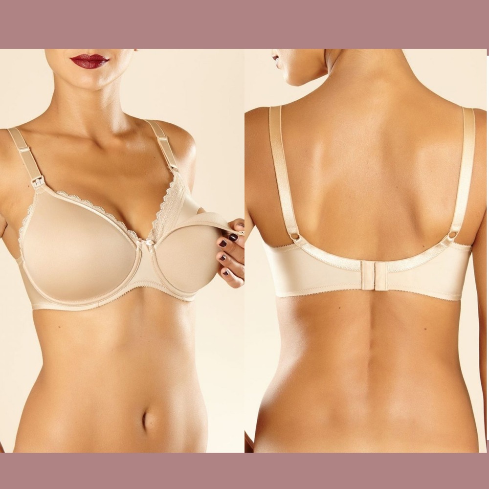 USED $78 Chantelle [ Maternity 34DDD ] Merci Lightweight Nursing Bra Nude #T2101